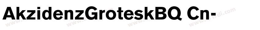 AkzidenzGroteskBQ Cn字体转换